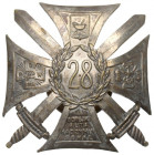 II RP, Odznaka żołnierska 28 Pułk Strzelców Kaniowskich - wyk. Bobkowicz, Łódź