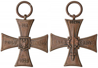 II RP, Krzyż Walecznych 1920 Knedler - numerowany