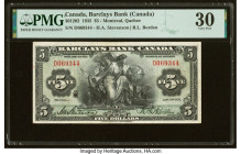 Canada Montreal, PQ- Barclays Bank $5 2.1.1935 Ch.# 30-12-02 PMG Very Fine 30. 

HID09801242017

© 2022 Heritage Auctions | All Rights Reserved