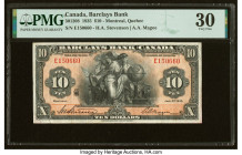 Canada Montreal, PQ- Barclays Bank $10 2.1.1935 Ch.# 30-12-08 PMG Very Fine 30. 

HID09801242017

© 2022 Heritage Auctions | All Rights Reserved