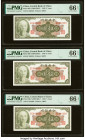 China Central Bank of China 5 Yuan 1945 (ND 1948) Pick 388 S/M#C302-2 Five Examples PMG Gem Uncirculated 66 EPQ (5). Two examples are consecutive. 

H...