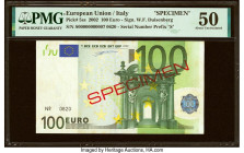 European Union Central Bank, Italy 100 Euro 2002 Pick 5ss Specimen PMG About Uncirculated 50. Previous mounting is noted. 

HID09801242017

© 2022 Her...