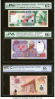 Guinea-Bissau, Madagascar & Papua New Guinea Group Lot of 3 Specimen. Guinea-Bissau Banco Nacional da Guine-Bissau 1000 Pesos 1978 Pick 8bs Specimen P...