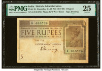 India Government of India 5 Rupees ND (1917-30) Pick 4b Jhun3.4.1B PMG Very Fine 25. This example is stained. 

HID09801242017

© 2022 Heritage Auctio...