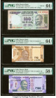 Solid 8's India Reserve Bank of India 100 (2); 10 Rupees 2012; (2018) (2) Pick 98ae; 109f; 112b Three Examples PMG Choice Uncirculated 64 EPQ (2); Cho...