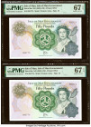 Isle Of Man Isle of Man Government 50 Pounds ND (1983) Pick 39a Two Consecutive Examples PMG Superb Gem Unc 67 EPQ (2). 

HID09801242017

© 2022 Herit...