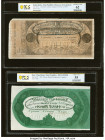 Italy Banca Pontificia per le 4 Legazioni 10; 20 Scudi ND (1853) Pick S671r; S672 Two Remainders PCGS Banknote Uncirculated 62 Details; About UNC 55. ...