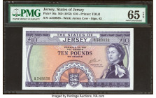 Jersey States of Jersey 10 Pounds ND (1972) Pick 10a PMG Gem Uncirculated 65 EPQ. 

HID09801242017

© 2022 Heritage Auctions | All Rights Reserved