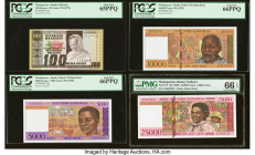 Madagascar & West African States Group Lot of 7 Examples. Madagascar Banque Centrale de la Republique Malgache 100 Francs = 20 Ariary ND (1974) Pick 6...