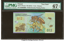 Poland Polska Wytwornia 1 Unit ND (2013) Pick UNL Test Note PMG Superb Gem Unc 67 EPQ. 

HID09801242017

© 2022 Heritage Auctions | All Rights Reserve...