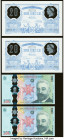 Romania Banca Nationala 100 (2); 20 (2) Lei 1.12.2019 (2); 2021 (2) Pick 125 (2); UNL (2) Four Commemorative Examples with Commemorative Folders Crisp...