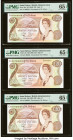 Saint Helena Government of St. Helena 20 Pounds ND (1986) Pick 10a Five examples PMG Gem Uncirculated 65 EPQ (5). Four examples are consecutive. 

HID...