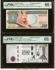 Saudi Arabia Kingdom of Saudi Arabia; Monetary Agency 200 Riyals 2021; ND (1999) Pick 45a; 28 Two Commemorative Examples PMG Gem Uncirculated 65 EPQ; ...