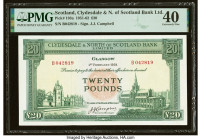 Scotland Clydesdale & North of Scotland Bank Ltd. 20 Pounds 1.2.1958 Pick 193a PMG Extremely Fine 40. 

HID09801242017

© 2022 Heritage Auctions | All...
