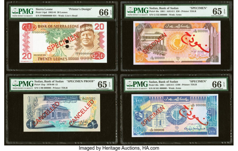 Sierra Leone Bank of Sierra Leone 20 Leones 24.8.1984 Pick 14pd Printer's Design...