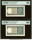 Slovakia Slovak National Bank 100 Korun 1940 Pick 11a Two Consecutive Examples PMG Gem Uncirculated 66 EPQ (2). 

HID09801242017

© 2022 Heritage Auct...