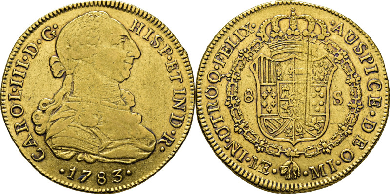 CARLOS III. Lima. 8 escudos. 1783. MI. Cy12945. 26´88 g. Rayitas. Rayitas de fáb...