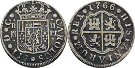 Madrid. 2 reales. 1766. PJ