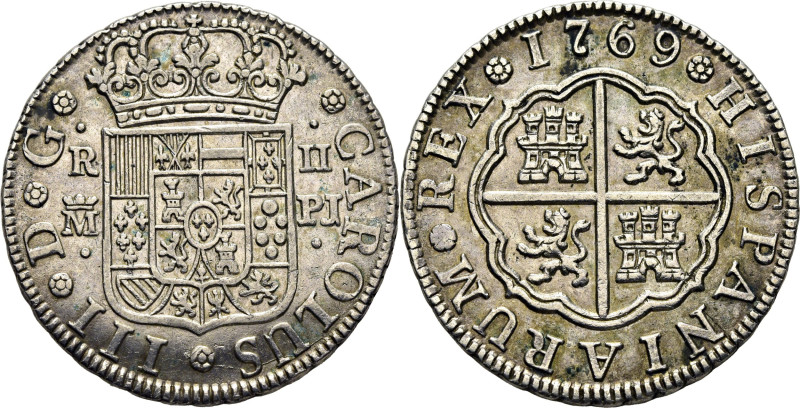 CARLOS III. Madrid. 2 reales. 1769. PJ. Cy11510. 5´74 g. Leves y superficiales a...