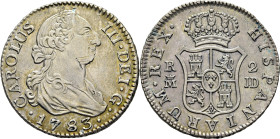 Madrid. 2 reales. 1783. JD. EBC/EBC+. Atractivo