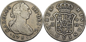 Madrid. 4 reales. 1781. PJ. Tono