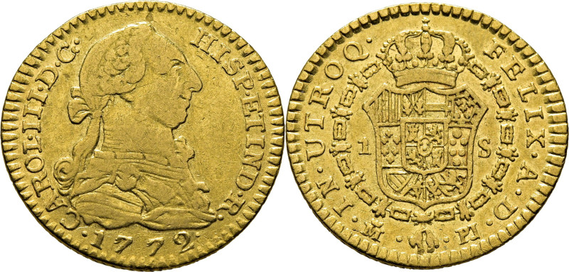 CARLOS III. Madrid. 1 escudo. 1772. PJ. Cy12249. 3´33 g. Algunas rayitas, sobre ...