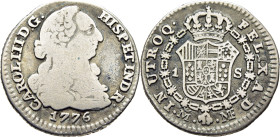 Madrid. 1 escudo. 1776. MF. Falsa de época en plata. Muy interesante