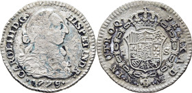 Madrid. 1 escudo. 1779. MF. Falsa de época en platino. Interesante