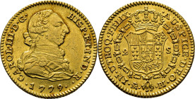 Madrid. 2 escudos. 1779. PJ. Tono