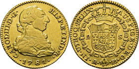 Madrid. 2 escudos. 1781 sobre 79. PJ