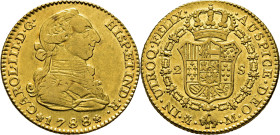 Madrid. 2 escudos. 1788, el primer 8 sobre 7. M. Tono. Atractivo