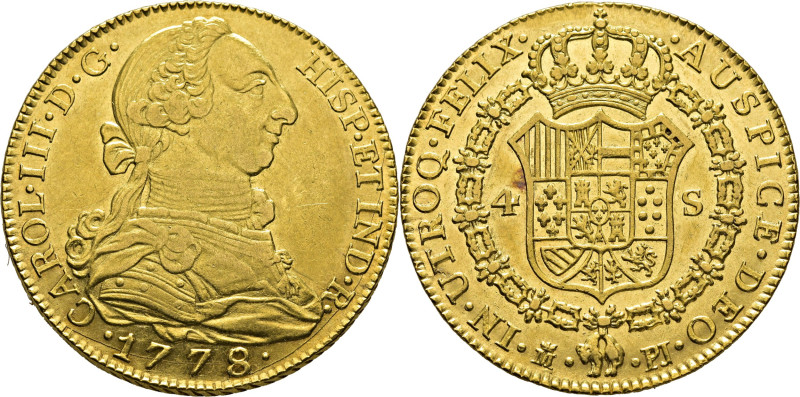 CARLOS III. Madrid. 4 escudos. 1778. PJ. Cy12650. 13´51 g. Leves finas y suaves ...