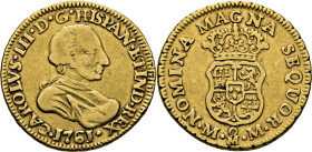 Méjico. 1 escudo. 1761. MM. Muy rara