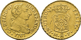 Méjico. 1 escudo. 1767. MF. Extremadamente rara. Conocemos dos ejemplares más