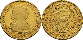 Méjico. 2 escudos. 1780. Atractivo. Escasa