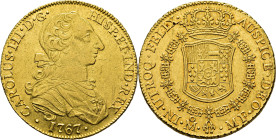 Méjico. 8 escudos. 1767. MF. EBC/EBC+. Atractivo. Muy rara