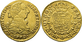 Nuevo Reino, Santa Fe de. 1 escudo. 1772. VJ. Casi EBC-. Muy rara
