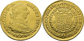 Nuevo Reino, Santa Fe de. 2 escudos. 1774. Escasa