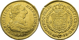 Nuevo Reino, Santa Fe de. 2 escudos. 1780. JJ. Escasa