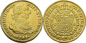 Nuevo Reino, Santa Fe de. 2 escudos. 1788. Suave tono