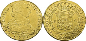 Nuevo Reino, Santa Fe de. 8 escudos. 1784. EBC-/EBC