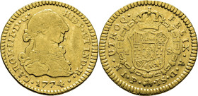 Popayán. 1 escudo. 1774. JS. Atractivo. Escasa