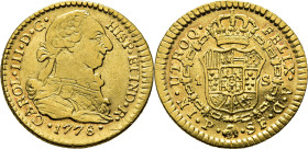 Popayán. 1 escudo. 1778. SF. Atractivo. Escasa