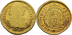 Popayán. 1 escudo. 1780. Atractivo. Escasa