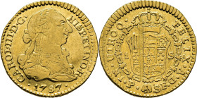 Popayán. 1 escudo. 1787. SF. Tono. Atractivo