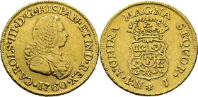 Popayán. 2 escudos. 1760. J. Atractivo. Muy escasa