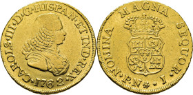 Popayán. 2 escudos. 1762. J. EBC-. Atractivo. Muy escasa