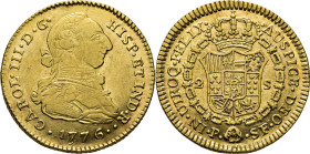 Popayán. 2 escudos. 1776. SF. EBC-/EBC+. Atractivo. Escasa