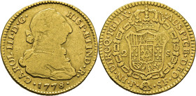Popayán. 2 escudos. 1778. SF. Rara