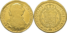 Popayán. 4 escudos. 1783. SF. EBC. Atractivo. Rara